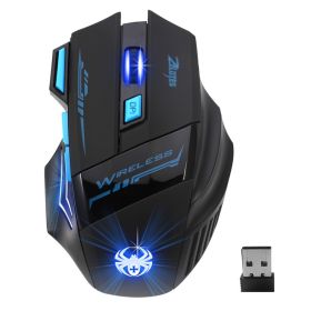 ZELOTES F14 2.4G Wireless Mouse Mice LED Optical Computer 2400 DPI 7 Buttons Wireless Gaming Mouse Colorful Breathing Lights