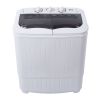 Compact Twin Tub with Built-in Drain Pump XPB35-ZK35 14.3(7.7 6.6)lbs Semi-automatic Gray Cover Washing Machine