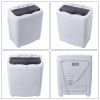 Compact Twin Tub with Built-in Drain Pump XPB35-ZK35 14.3(7.7 6.6)lbs Semi-automatic Gray Cover Washing Machine