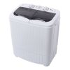 Compact Twin Tub with Built-in Drain Pump XPB35-ZK35 14.3(7.7 6.6)lbs Semi-automatic Gray Cover Washing Machine