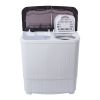 Compact Twin Tub with Built-in Drain Pump XPB35-ZK35 14.3(7.7 6.6)lbs Semi-automatic Gray Cover Washing Machine