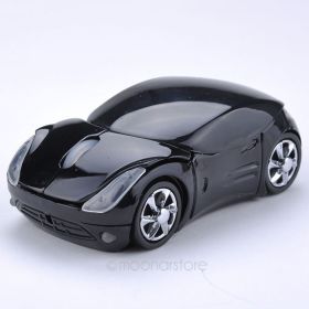 New USB 2.4GH Souris Optique Voiture Style Wireless Car USB2.0 Optical Mouse Mice For Laptop PC Computer (Color: Black)